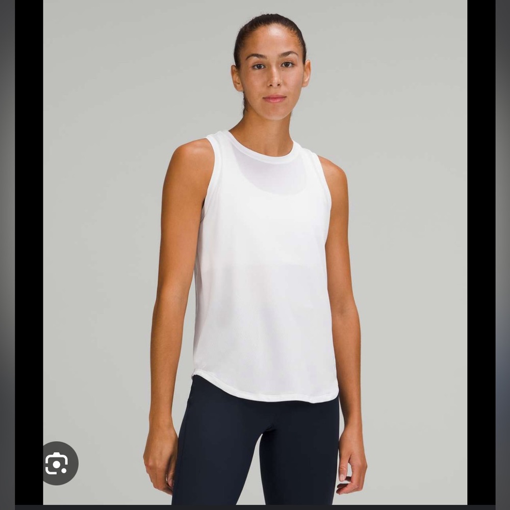 LULULEMON High Neck Running Training Tank Top Mesh Lightweight